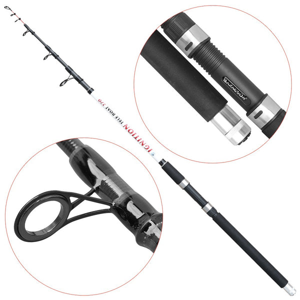Lanseta fibra de carbon Baracuda Ignition Tele Boat 240