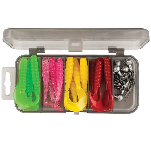 Set 20 Shad (6cm) + jig + varteje&agrafe (Set B)