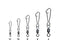 X - Set 10 agrafe "single lock" cu vartej